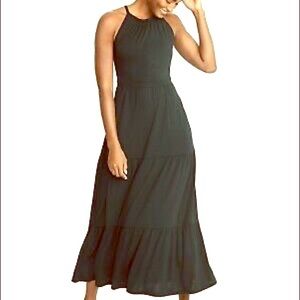 Old Navy black Grecian maxi halter - sz M